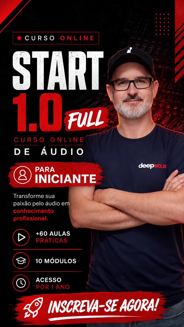 Capa do curso START 1.0 — Curso de Áudio para Iniciante